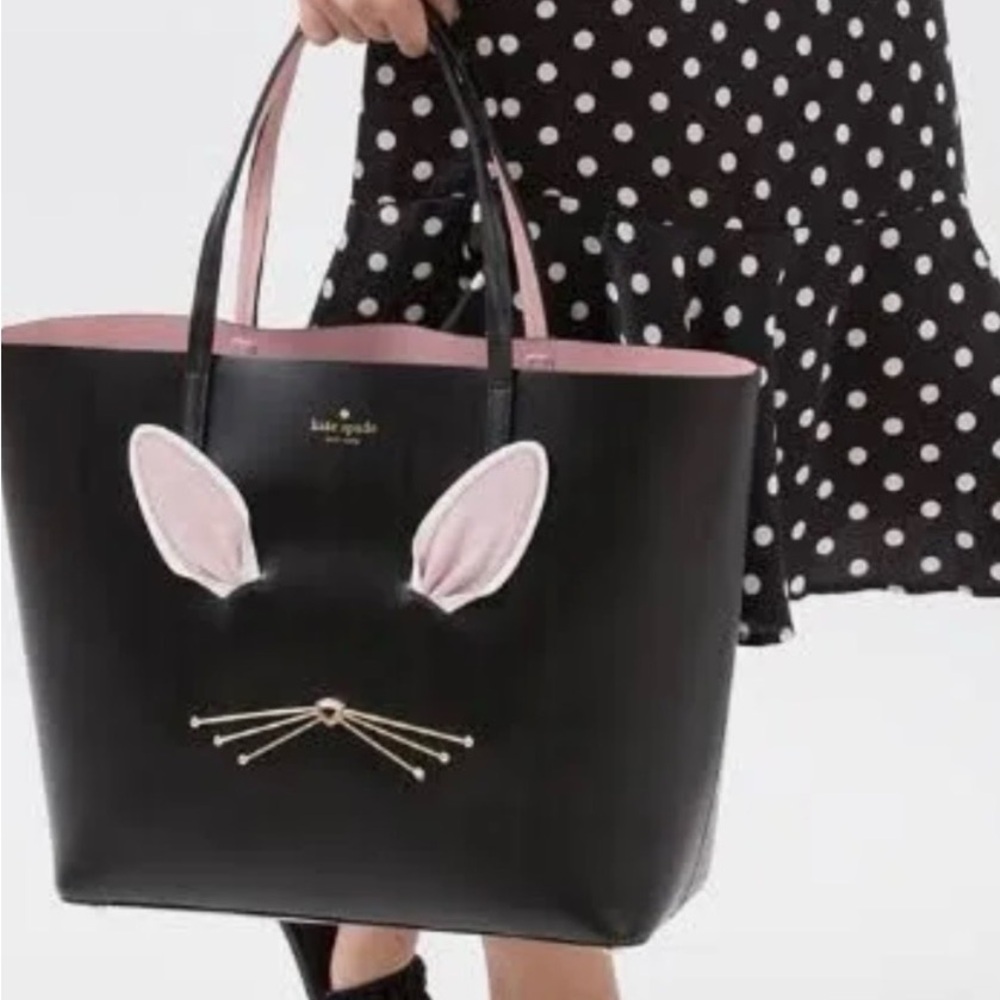 Kate Spade Black and Pink bunny purse